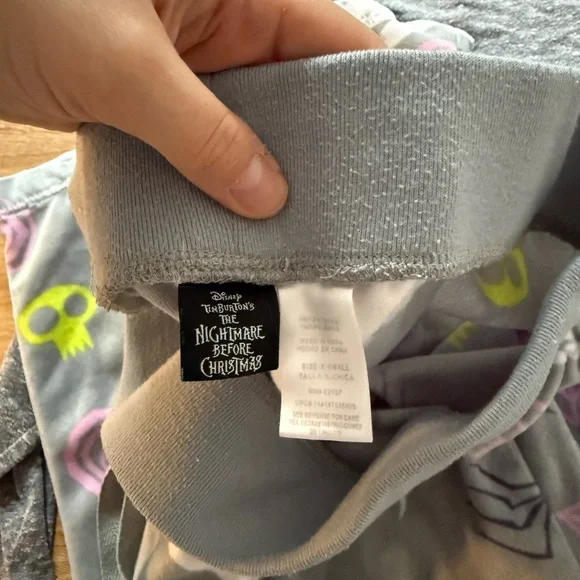Disney The Nightmare Before Christmas Gray Pajama Bottoms - Picture 3 of 4